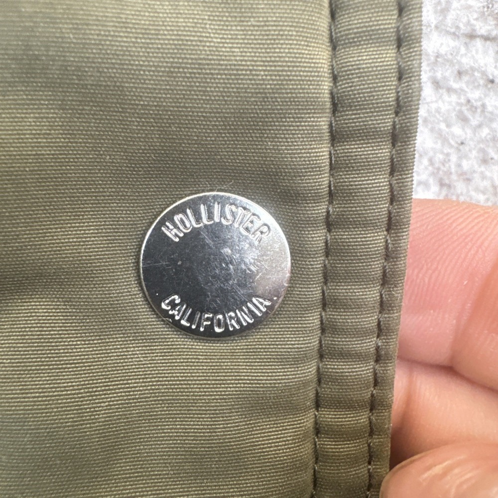 Y2K Hollister Sherpa-Lined Parka Jacket – Olive Green – Women's Small - Picture 8 of 9